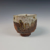 Wood Fired Textured Bowl with Ash Glaze #01