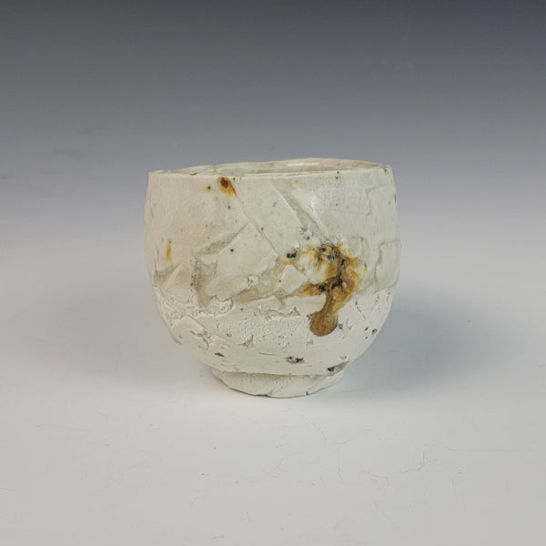 Wood Fired Textured Cup with Ash Glaze #03