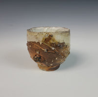 Wood Fired Textured Cup with Ash Glaze #06