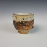 Wood Fired Textured Cup with Ash Glaze #06