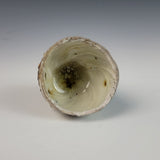 Wood Fired Textured Cup with Ash Glaze #06