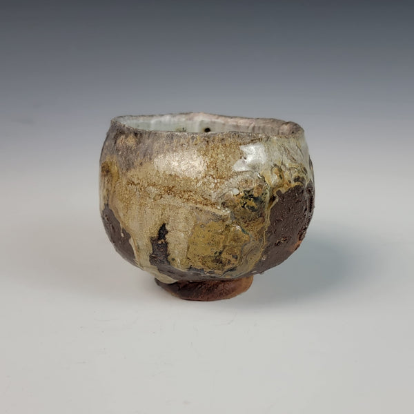 Wood Fired Textured Cup with Ash Glaze #01
