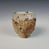 Wood Fired Textured Cup with Ash Glaze #14