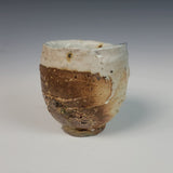 Wood Fired Textured Cup with Ash Glaze #14