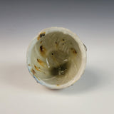 Wood Fired Textured Cup with Ash Glaze #14