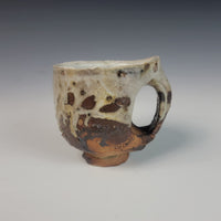 Wood Fired Textured Mug with Ash Glaze #02