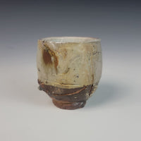 Wood Fired Textured Cup with Ash Glaze #02