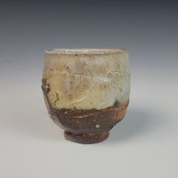 Wood Fired Textured Cup with Ash Glaze #02