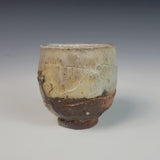 Wood Fired Textured Cup with Ash Glaze #02