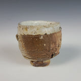 Wood Fired Textured Cup with Ash Glaze #04