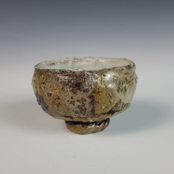 Wood Fired Textured Cup with Ash Glaze #08