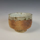 Wood Fired Textured Bowl with Ash Glaze #02