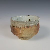 Wood Fired Textured Bowl with Ash Glaze #02