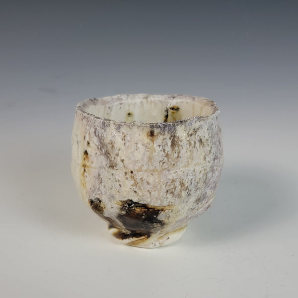 Wood Fired Textured Cup with Ash Glaze #16