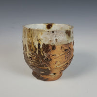 Wood Fired Textured Cup with Ash Glaze #15
