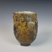 Wood Fired Textured Cup with Ash Glaze #20