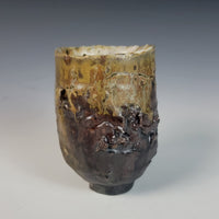 Wood Fired Textured Cup with Ash Glaze #20