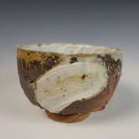 Wood Fired Textured Bowl with Ash Glaze #03