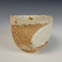 Wood Fired Textured Bowl with Ash Glaze #04