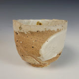 Wood Fired Textured Bowl with Ash Glaze #04