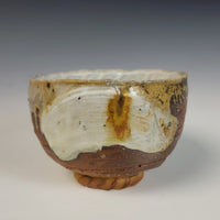 Wood Fired Textured Bowl with Ash Glaze #03