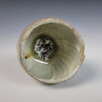 Wood Fired Textured Cup with Ash Glaze #21