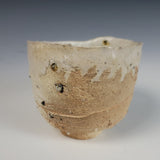 Wood Fired Textured Bowl with Ash Glaze #04